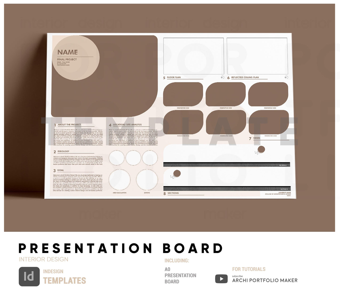 Interior Design Presentation Board Template 1