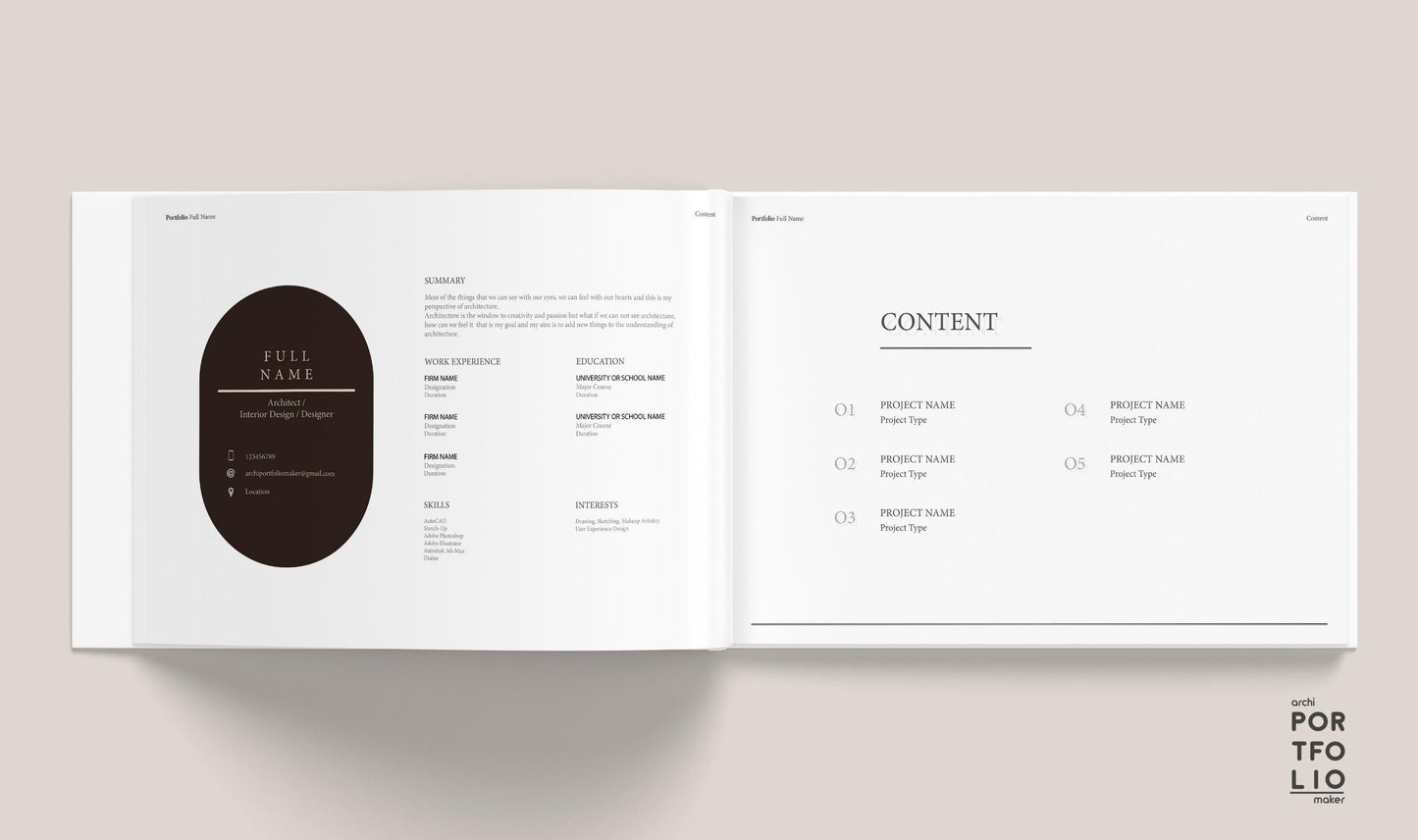 Interior Design Portfolio Template 3