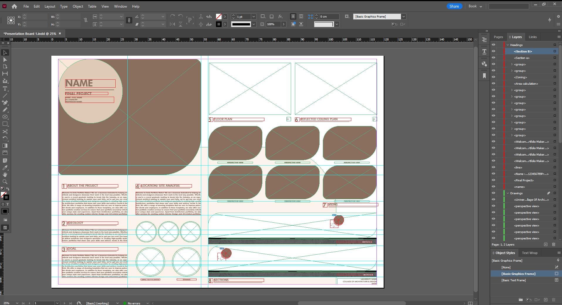 Interior Design Presentation Board Template 1