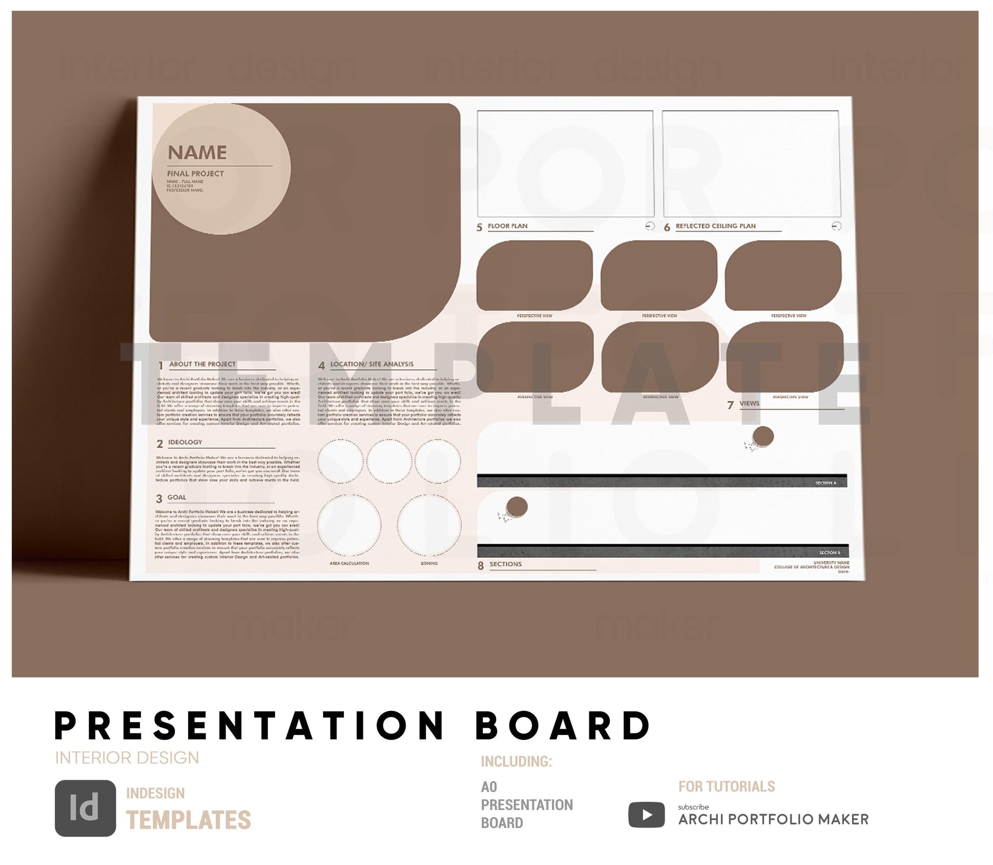 Interior Design Presentation Board Template 1