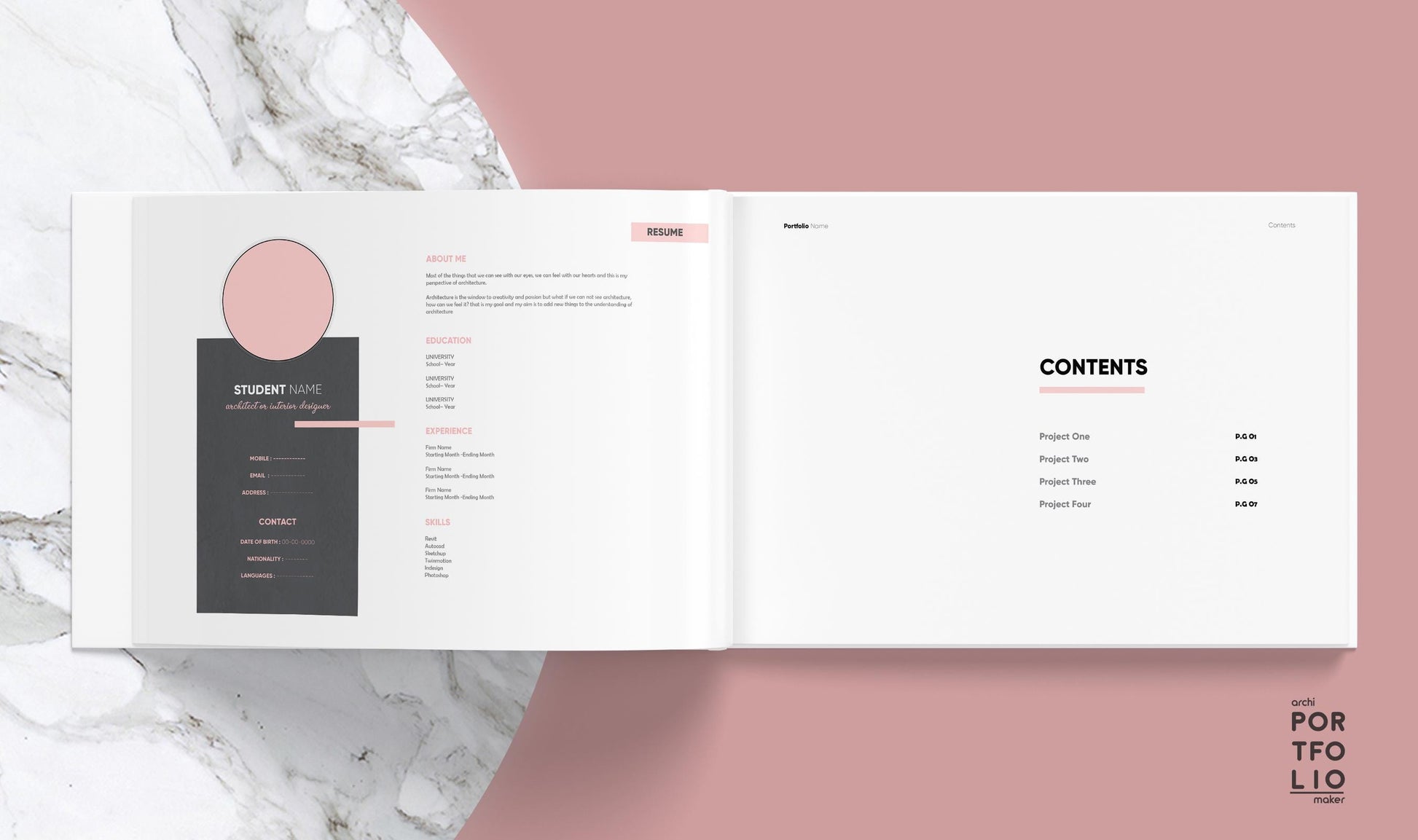 Architectural & Interior Design Portfolio Template 4