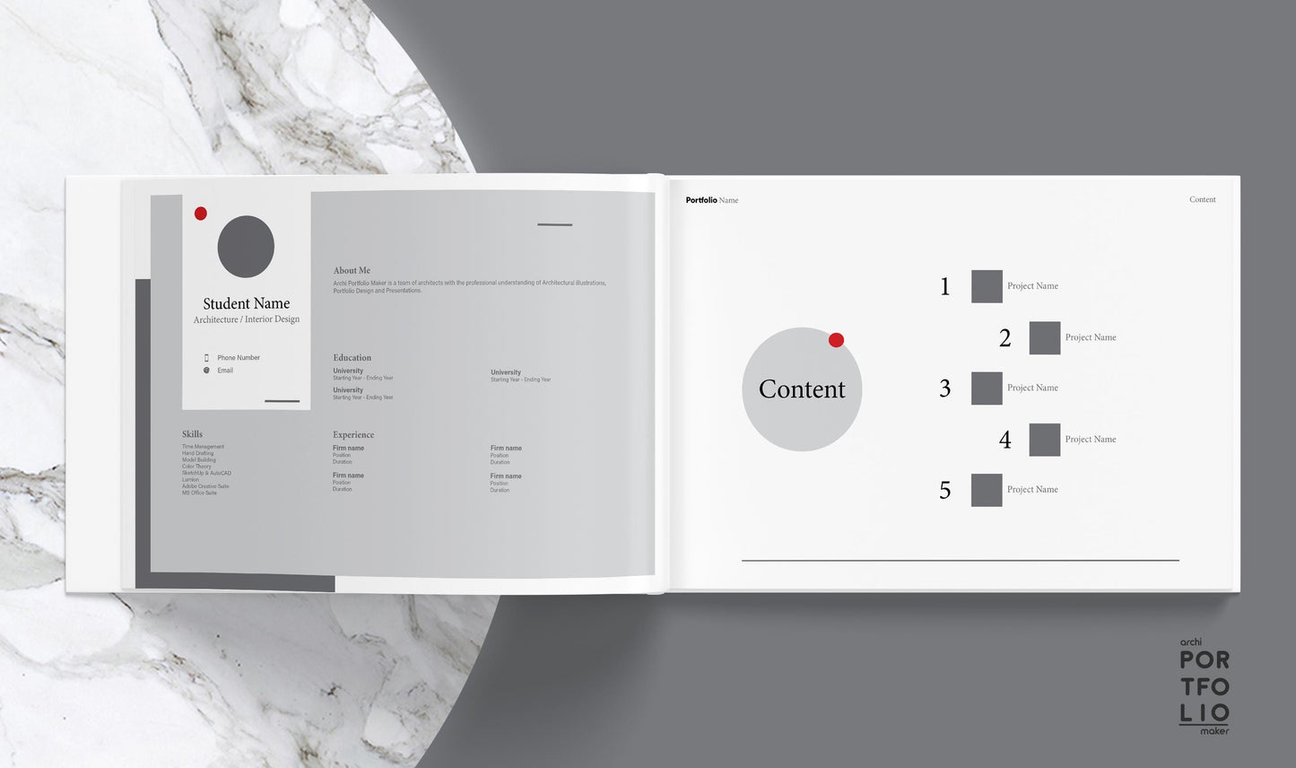 Architectural & Interior Design Portfolio Template 4