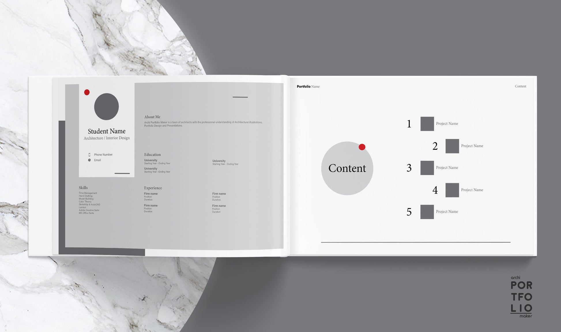Architectural & Interior Design Portfolio Template 4