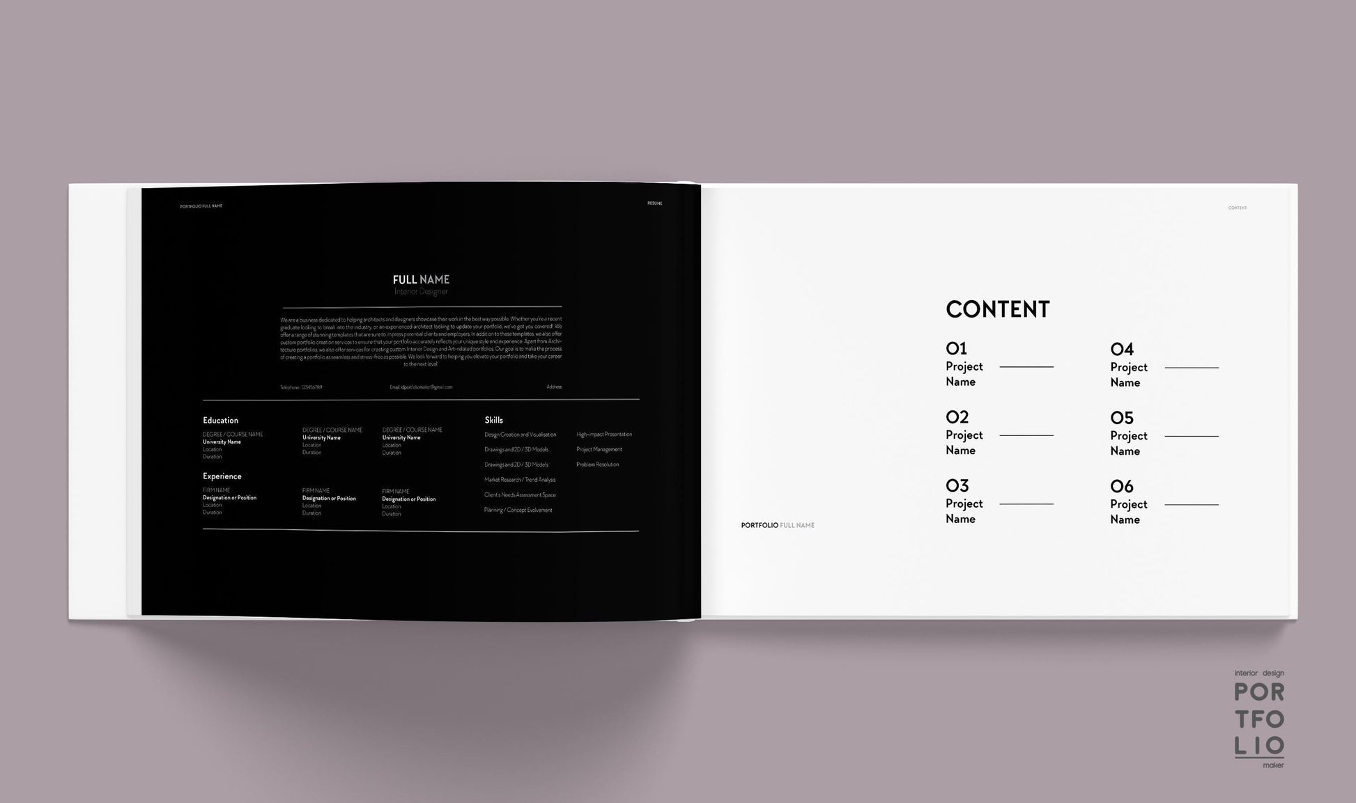 Interior Design Portfolio Template 9
