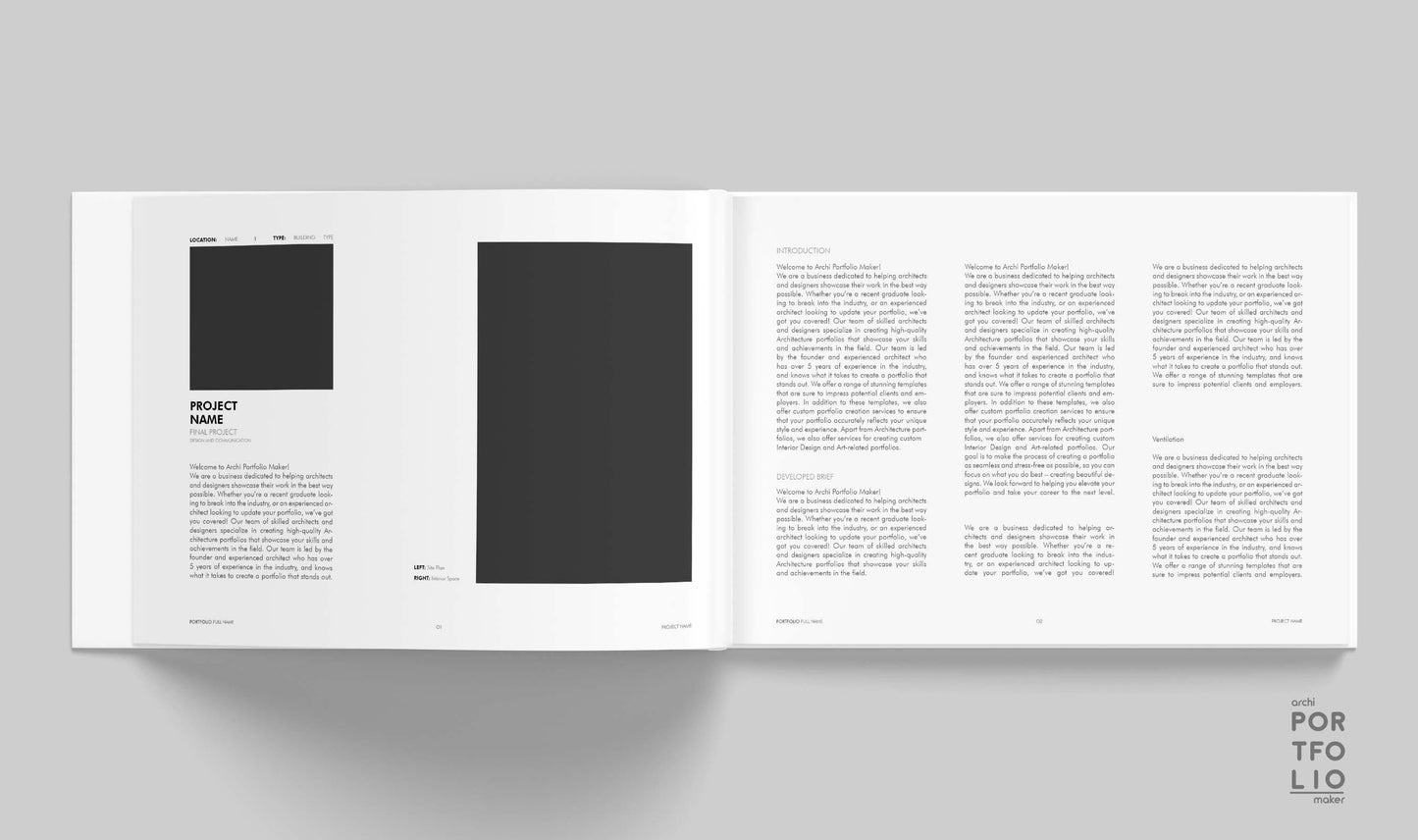 Architectural & Interior Design Presentation Report Template