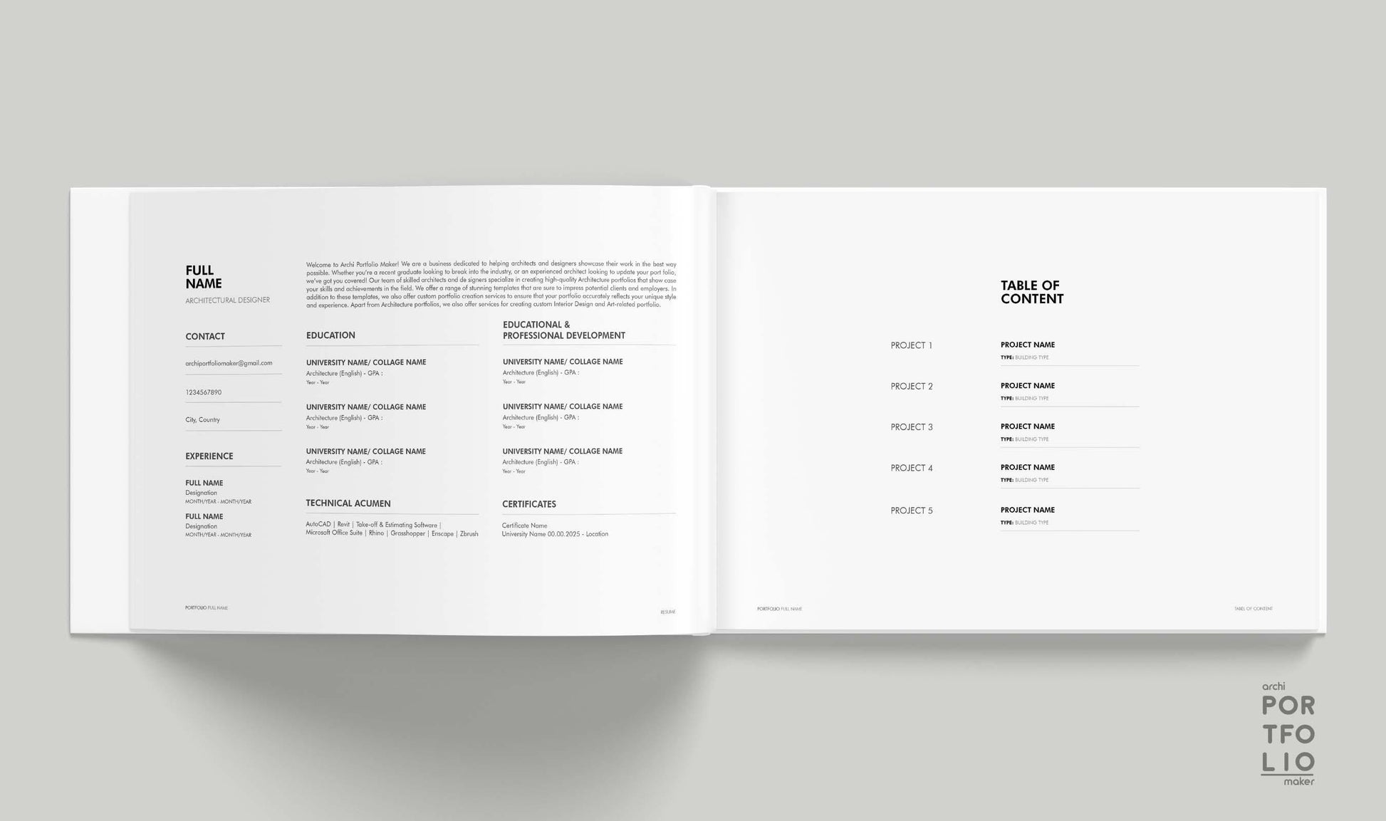 Architectural & Interior Design Portfolio Template 36